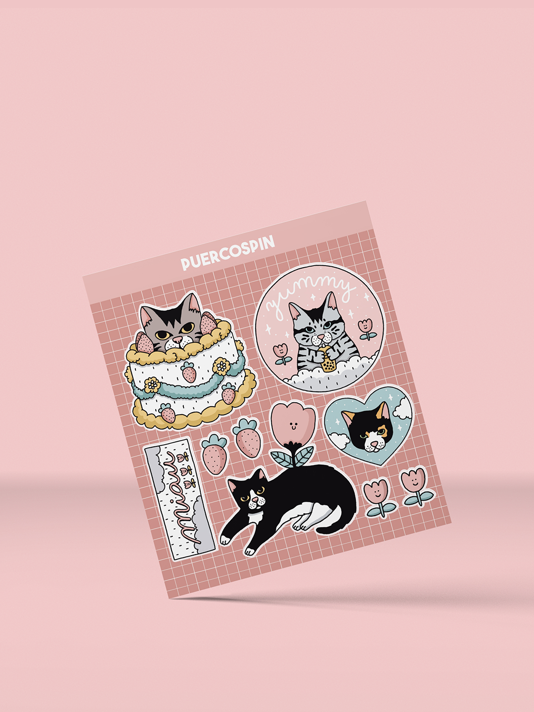 Set de Stickers - Miau