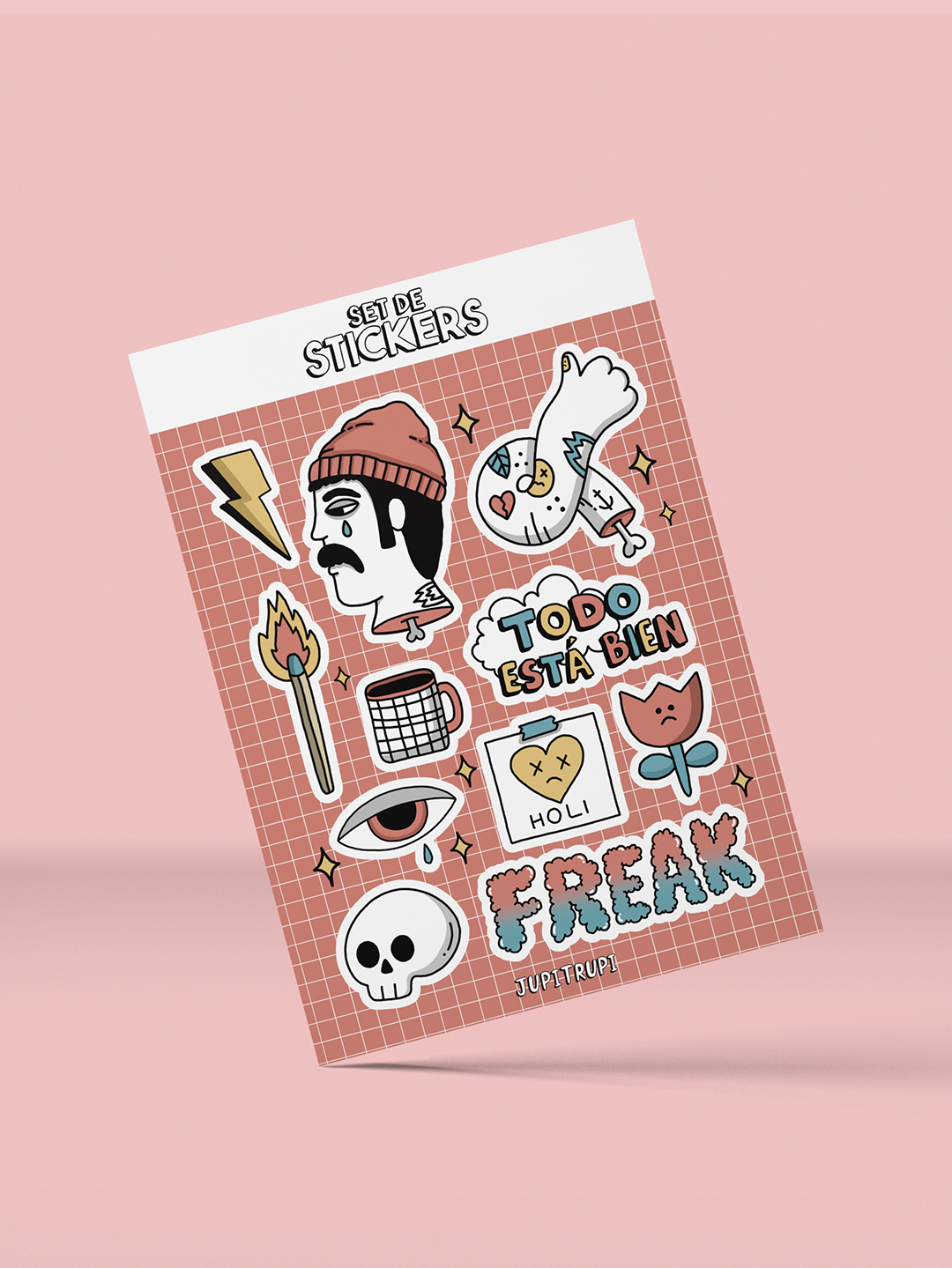 Set de stickers - Todo está bien - Freak
