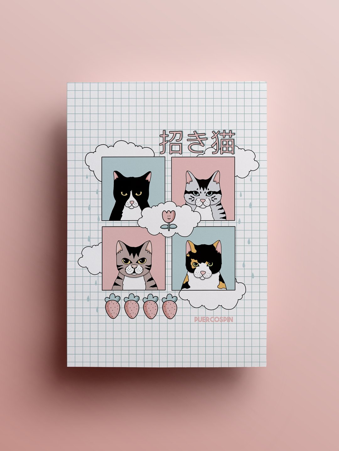 Print - 4 gatos