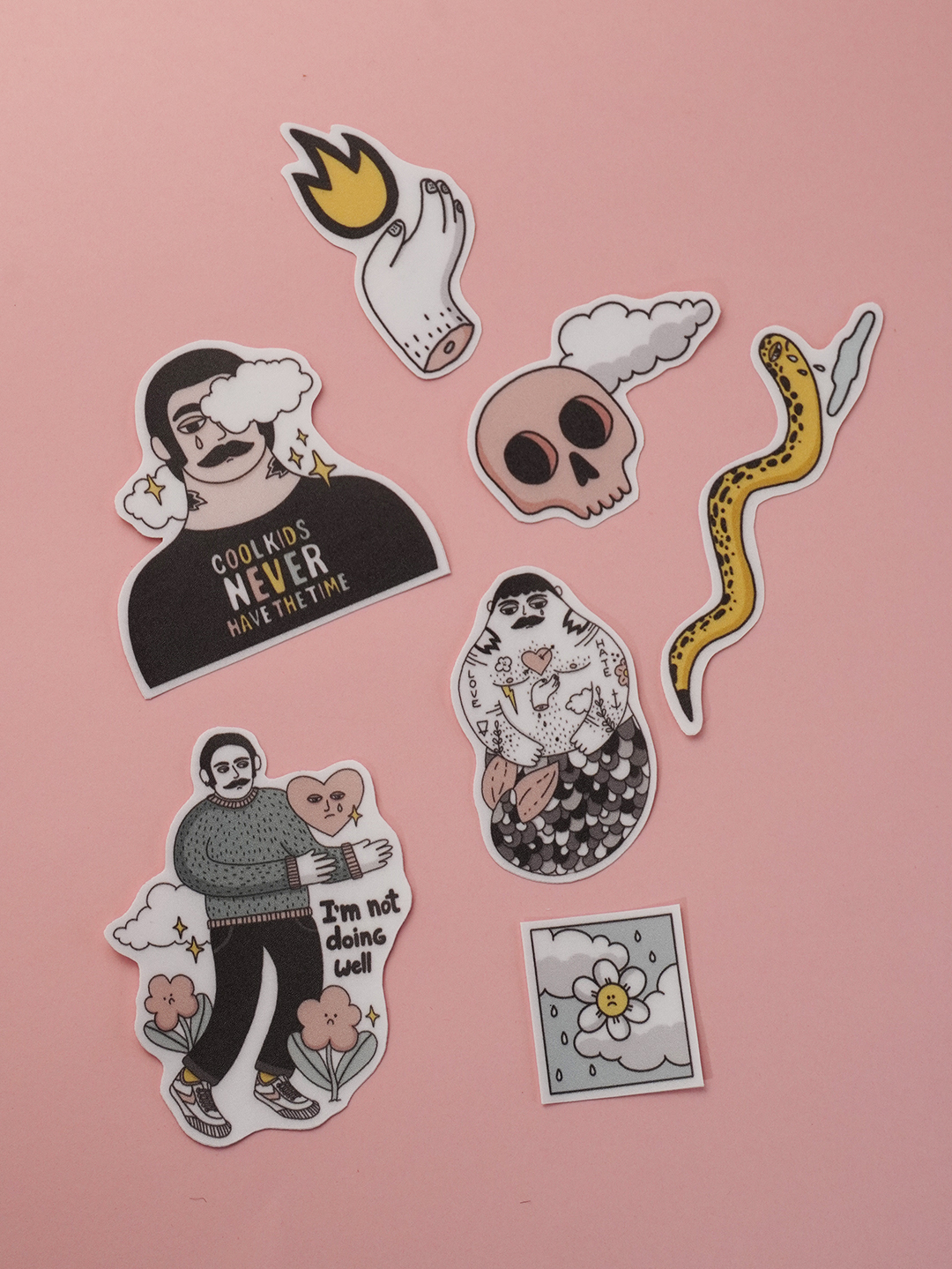 Set de stickers - Cool Kids Never Have The Time