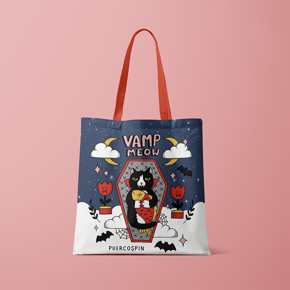 Tote Bag VampMeow